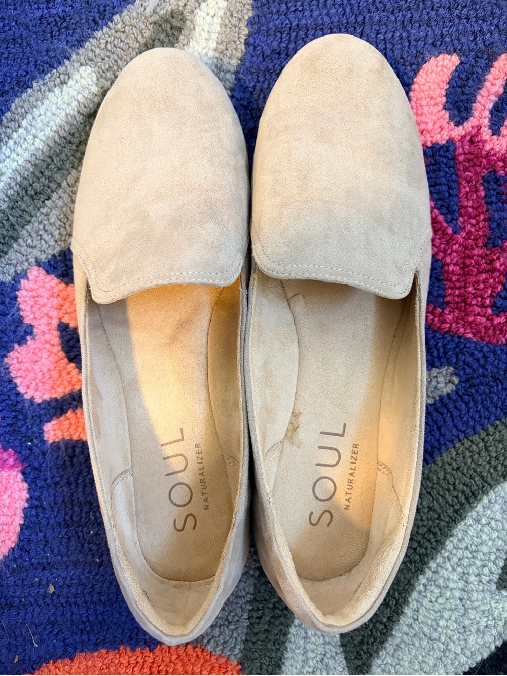 SOUL Naturalizer Beige Suede Slip-On Loafers